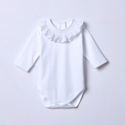 Body de Bebê em Algodão Pima Com Manga Longa Bella