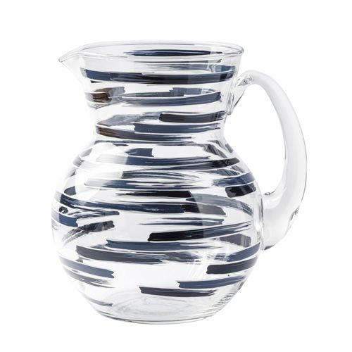 Riva Blue and White Painted Glass Jar