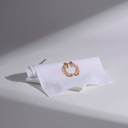 Toalha de Visita em Linho Guirlande Lace Gold