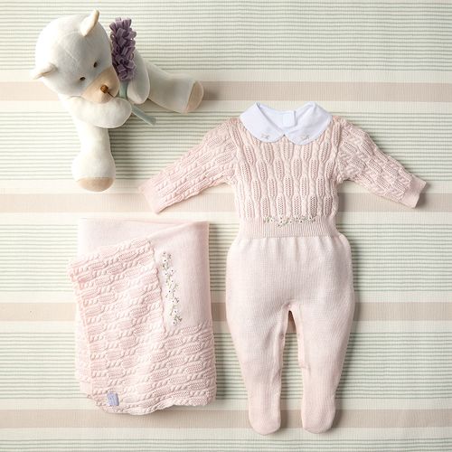 Saída de Maternidade Rosa Com 3 Peças Rose